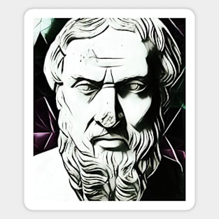 Herodotus Black and White Portrait | Herodotus Artwork 3 Magnet